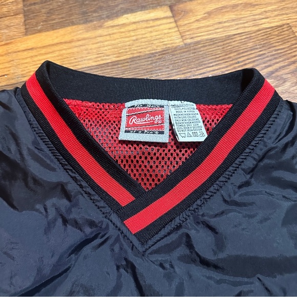 Vintage 90s/Y2K Rawlings Black Cheerleader Pullover Windbreaker Jacket Sporty - Picture 12 of 13